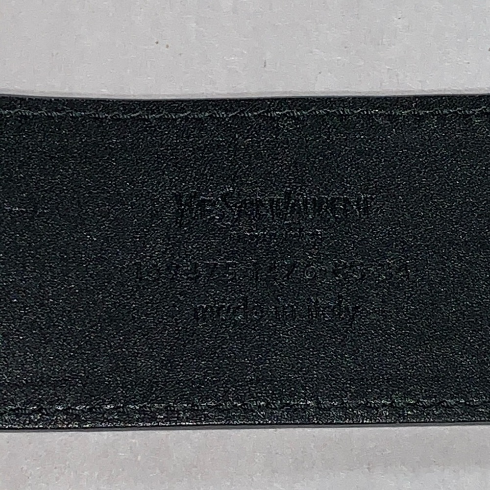 SAINT LAURENT size L black crinkle patent belt - Picture 4 of 11
